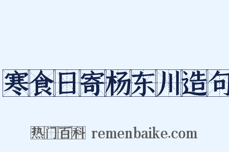 寒食日寄杨东川造句是什么意思的图片